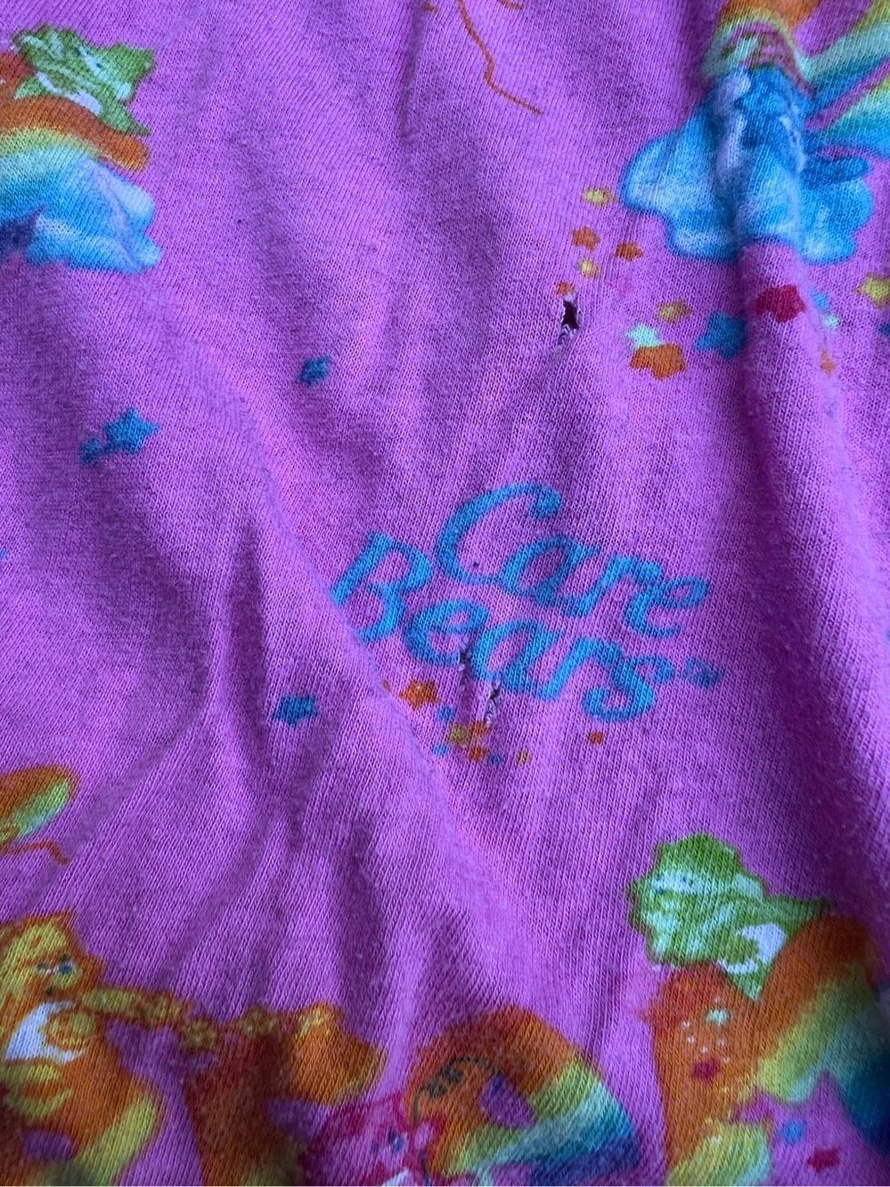 Vintage Y2K Care Bears cropped pajama Pants Drawstring Capri XL sleepwear 2005 - Picture 7 of 8